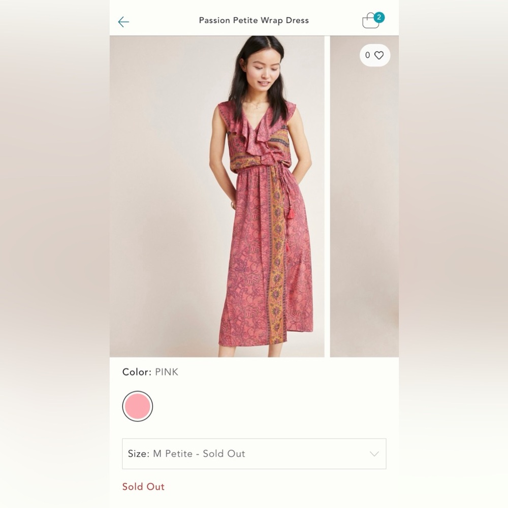 Raga wrap dress, size M.